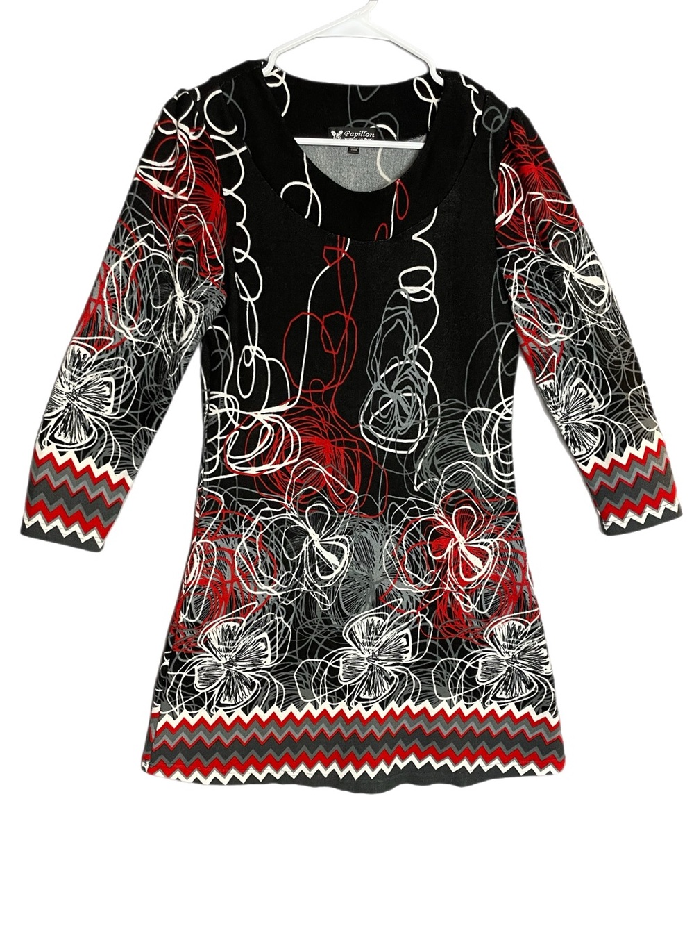Papillion Knit Long Sleeve Midi Dress Women’s Size Small